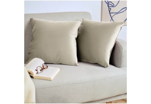 Blumtal Kissenbezug 2er Set - dekorativer Samt Kissenbezug mit verstecktem Reißverschluss, Kissenhülle für Zierkissen, waschbar