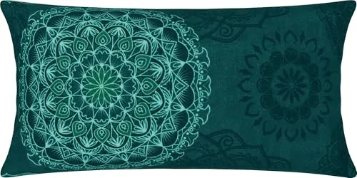 Erwin Müller Kissenbezug, Kissenhülle Flanell in petrol von Erwin Müller