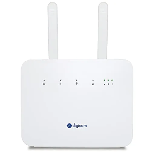 Digicom 4G+ LiteRoute Plus Router 4.5G CAT6 300Mbps, Wi-Fi AC1200 Dual-Band, 4 Ports (3LAN