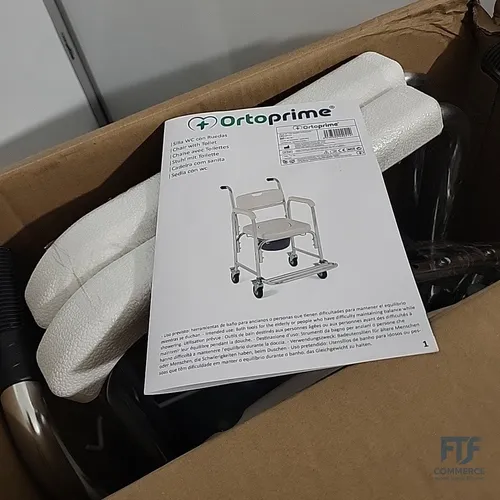 OrtoPrime Toilettenstuhl mit Rollen – 3 in 1 für Senioren