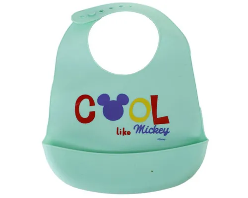 Stor Lätzchen Disney Mickey oder Minnie Mouse Silikon- Spucktuch mit Auffangschale, (1-St), verstellbar