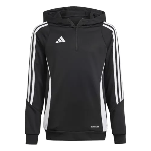adidas Performance Tiro 24 Training Hoody Kids schwarzweiss, 176 - Hoodie für Kinder mit Kapuze, ideal für Training und Freizeit, aus bequemem Sweatstoff für optimale Bewegungsfreiheit.