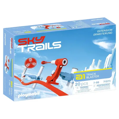 PLAYMOBIL Sky Trails: Strecken-Blaster Konstruktionsspiel - Playmobil Konstruktionsspiel mit Track Blaster, der Pfeile auf Zielscheiben schießt und echtes Fingerspitzengefühl erfordert - für spannende Action und Herausforderungen!