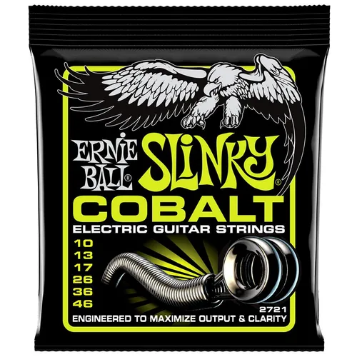 Saiten E-Gitarre Ernie Ball Regular Slinky Cobalt 2721 .010-046 Gitarrensaiten E