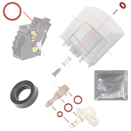 Snapworld-Kaffee Premium Dichtung O-Ringe für Saeco Philips Gaggia Kaffeemaschinen, Wartungssatz für Brühgruppe Wassertank Auslaufventil Supportventil zu SUP HD sowie Baugleiche + Silikonfett