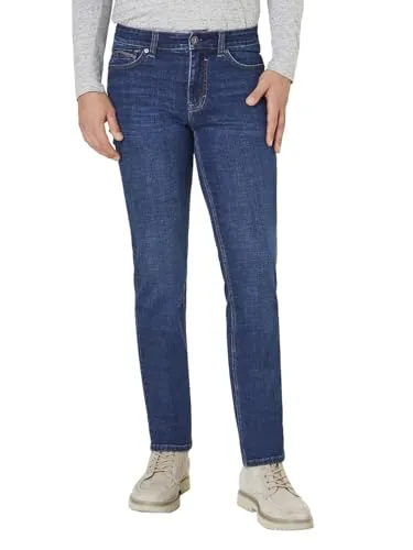 Paddocks Elastische Slim-Fit Jeans Pipe - Modische Slim-Fit Jeans für Herren in Blau, aus 98% Baumwolle und 2% Elasthan, ideal für lässige und schicke Anlässe. Der Stretchanteil sorgt für optimalen Tragekomfort.