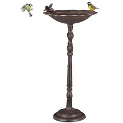 Vogeltränke aus Gusseisen - Wetterfestes Vogelbad für den Garten - Vogeltränke aus robustem Gusseisen, ideal für Ihren Garten. Wetterfest und langlebig, bietet sie Vögeln einen sicheren Platz zum Trinken und Baden.