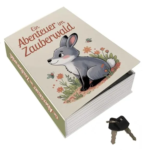Abenteuer im Zauberwald Booksafe L mit Waldtiere für Märchen-Fans Perfektes Geheimversteck für Leser mit Spaß am Märchenmotiv