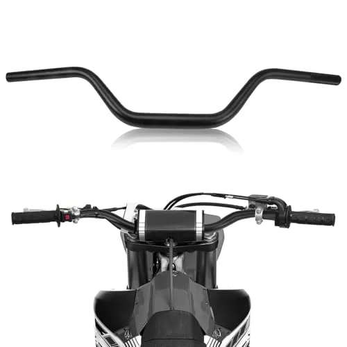 Motorrad-Lenker, 28 mm, Universal-Lenker, niedrig, für CRF YZF KXF KLX DRZ KX RM SX EXC XC 85 125 250 300 350 450 Dirt Bike ATV Motocross – Schwarz