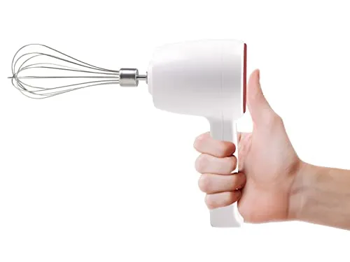 BEPER P102SBA007 Kabelloser Handmixer - Handmixer mit 20W Leistung, 5 Geschwindigkeiten und wiederaufladbar. Ideal für unterwegs, perfekt zum schnellen Mixen von Torten und Schlagrahm.