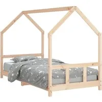 vidaXL Kinderbett 90x190 cm aus massivem Kiefernholz - Hochwertiges Kinderbett für einen gemütlichen Rückzugsort, aus langlebigem Kiefernholz mit praktischem Design für einfaches Ein- und Aussteigen.
