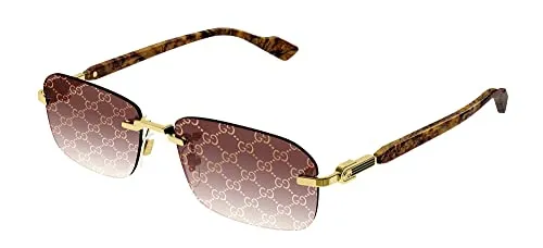 GUCCI Herren Sonnenbrille GG1221S, Gold-Gelb-Rot, 56 von GUCCI