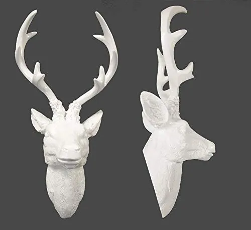 Hirschgeweih Hirschkopf 10-Ender in Weiss in weiß von Linder Exclusiv