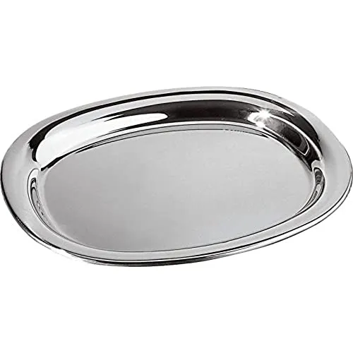 Alessi Servierplatte aus Edelstahl in silber von Alessi