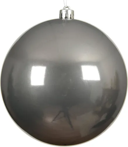 Weihnachtskugeln Kunststoff 14cm 1 Stück - Zart Grau