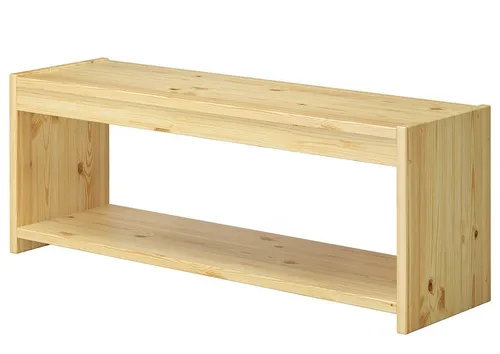 ERST-HOLZ Wandregal Sitzbank 120 x 35 - Massive Kiefer Sitzbank, ideal für Küche, Flur oder Schlafzimmer. Stabil und vielseitig einsetzbar als Schuhbank oder TV-Bank. Schneller Aufbau dank hochwertiger Markenbeschläge.