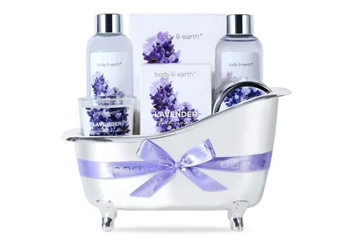 Spa luxetique Pflege-Geschenkset Lavendel Spa Wellness Set, 7-tlg., Beauty Set, Badeset Frauen Geschenk, Geburtstagsgeschenk für Frauen