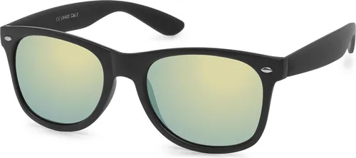 styleBREAKER Uni Nerd Sonnenbrille mit verspiegelten oder getönten Gläsern, klassisches Retro Design 09020039