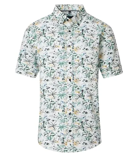 CASAMODA Kurzarmhemd - Modisches Freizeithemd mit floralem Print - Hemden, Comfort-Fit aus 100% Baumwolle mit floralem Print, ideal für modebewusste Männer, die Stil und Tragekomfort schätzen.