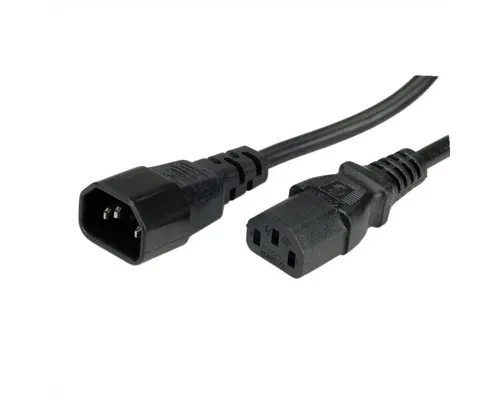 Bachmann Kaltgeräte Kabel C13-C14 Stromkabel, IEC320 C14, Kaltgeräte, 10A Männlich (Stecker), IEC320 C13, Kaltgeräte, 10A Weiblich (Buchse) (100.0 cm), 356.120