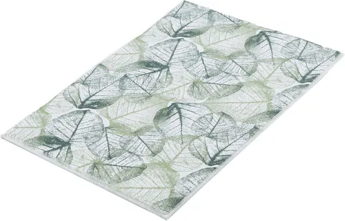 Kleine Wolke Badteppich Selva, 70x120 cm, Forest - Badematten & Badteppiche, eleganter Badteppich mit modernem Blatt-Design und weichem 5 mm Flor für ein luxuriöses Badezimmergefühl.