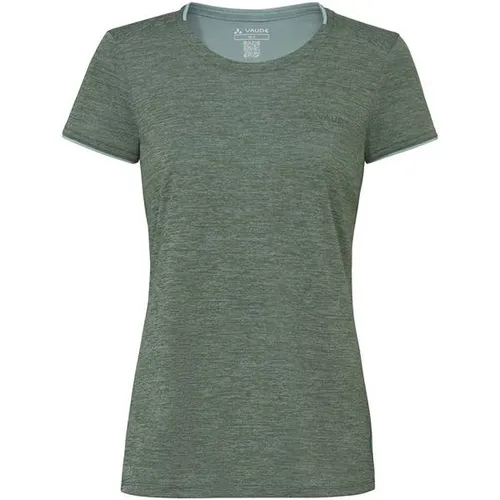 Vaude Damen Essential T-Shirt Größe L in Grün - Bequemes, schnell trocknendes T-Shirt im Regular-Fit, ideal für Bergwanderungen mit hervorragendem Feuchtigkeitstransport.
