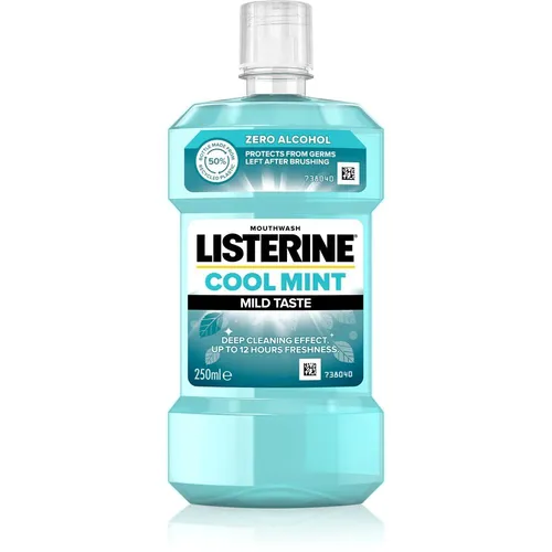 Listerine Cool Mint Mild Taste Mundspülung 250 ml - Mundspülung zur Bekämpfung von Zahnbelag, fördert gesundes Zahnfleisch und sorgt für erfrischenden Atem – ideal für die tägliche Mundpflege.