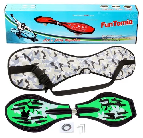FunTomia Waveboard Waveboard mit Mach1 ABEC-9 Kugellager, LED Rollen & Tragetasche