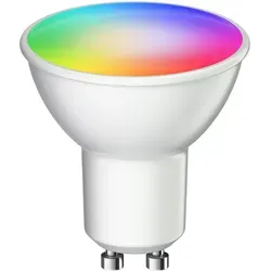 ledscom.de GU10 LED RGB Leuchtmittel, PAR16, warmweiß - kaltweiß (2900 - 6200 K), 5,5 W, 473lm, 103°, Smart Home, WLAN, Alexa, matt