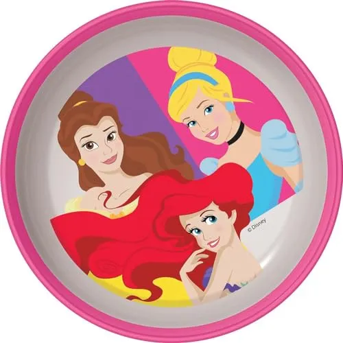 Tataway Disney-Schale für Mädchen in Rosa und Weiß, aus Kunststoff, Prinzessinnen, Aschenputtel, Ariel Belle, mit rutschfester Unterseite