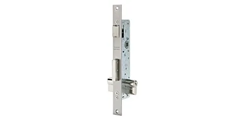 Tesa Assa Abloy 4210E353AI Einhebelschloss 2210E schmales Kastenbreite ohne Zylinder umkehrbare Drücker Eingang 35mm Edelstahl Finish CDRA.DESL.2210/35 S/B.EST.INOX, Grau (rostfrei), Entrada 35 mm
