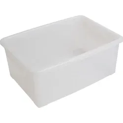 Betzold Aufbewahrungsbox, 16 x 39,5 x 27,5 cm, weiß-transparent, ohne Deckel - Transparent