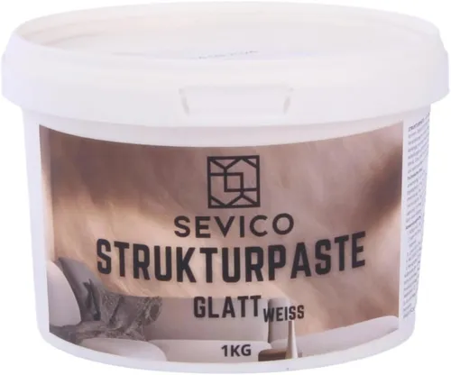Strukturpaste Weiße 1kg Modellierpaste DIY Modelliermasse GLATT Spachtelmasse
