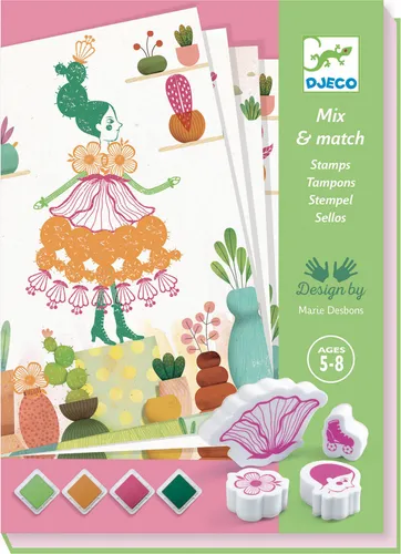 Kreatives Spiel mit Blumenmädchen-Stempeln, Djeco von Djeco