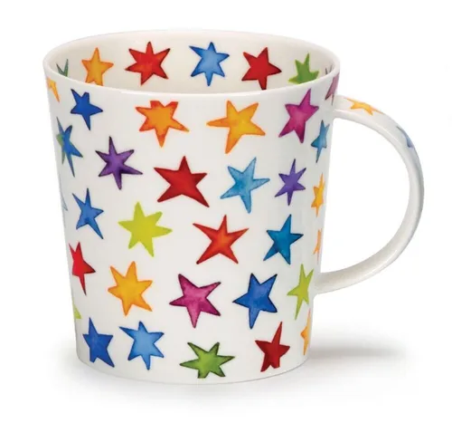 Formano Becher Lomond Starbust Sterne 320ml - Moderne Kaffeetasse aus hochwertigem Porzellan, spülmaschinenfest und ideal für Heißgetränke - ein farbenfrohes Highlight für jeden Tisch!