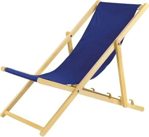 Liegestuhl blau 2er Set klappbar aus Holz-mit Absicherungssystem Klappstuhl Sonnenstuhl Strandstuhl Holzklappstuhl Gartenliegen Sonnenliege