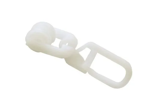 Gardinia T-Rollring mit Faltenlegehaken 20 Stück, weiß Gardinenringe