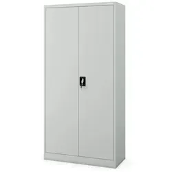 Jan Nowak Metallschrank 185 x 90 x 40 cm - Abschließbarer Büroschrank mit 5 Ebenen - Aktenschrank aus pulverbeschichtetem Stahl, sicher und abschließbar mit 3-Punkt-Verriegelung. Ideal für Büros, Werkstätten oder Praxen, bietet Platz für bis zu 50 Ordner und flexible Innenraumgestaltung.