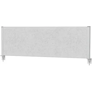 Maul Tischtrennwand connecto, hellgrau/silber - Paravent mit schallabsorbierender Funktion, ideal für verbesserte Raumakustik und Sichtschutz. Robuste, schwer entflammbare Akustik-Trennwand aus hochwertigem Aluminium und Vlies.