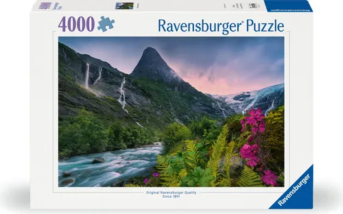 Stunning Mountain Vibes 4000p Puzzle - Erleben Sie entspannende Stunden mit diesem 4000-teiligen Ravensburger Puzzle, das atemberaubende Berglandschaften zeigt und ideal für Puzzle-Liebhaber ist.