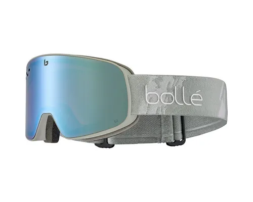 Bollé Nevada Skibrille grau Camouflage - Die Bollé Nevada Skibrille bietet mit photochromatischen Phantom+ Gläsern optimale Sicht bei wechselnden Lichtverhältnissen. Ihr rahmenloses Design sorgt für hohen Tragekomfort und eine perfekte Passform auf der Piste.