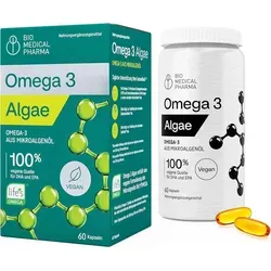 Omega 3 Vegan Hochdosiert - 600 mg EPA und 200 mg DHA aus Algenöl - 100% Pflanzlich, Nachhaltig und Ohne Zusätze - Omega 3 Algae (60 Kapseln)