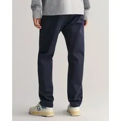 GANT Herren Regular Twill Chinos - Klassische Hose in Marine, 31W/34L - Wanderhosen mit normaler Passform und mittlerer Bundhöhe, ideal für jeden Anlass dank hochwertigem Chambray-Innenbund.