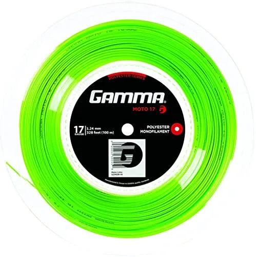 Gamma Tennissaite Moto 17 (1.24 mm) Lime 100 m Rolle
