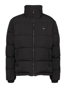 Tommy Jeans Damen Steppjacke Essential Puffer, Schwarz (Black), XL - Funktionsjacke aus 100% recyceltem Polyester, ideal für den Übergang mit optimaler Passform und hohem Tragekomfort – zeitloses Design trifft auf Nachhaltigkeit.