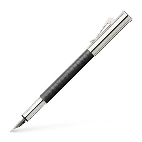 Graf von Faber-Castell 146542 - Füllfederhalter Guilloche, Schwarz, Federbreite EF, 1 Stück