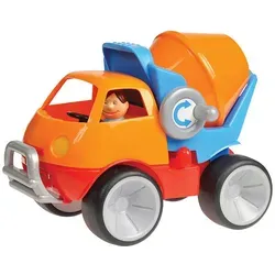 GOWI Betonmischer - Spielzeugauto für kreative Baumeister - Kunststoff Betonmischer mit beweglichen Elementen, ideal für drinnen und draußen. Fördert kreatives Spielen und ist für Kinder ab 12 Monaten geeignet.
