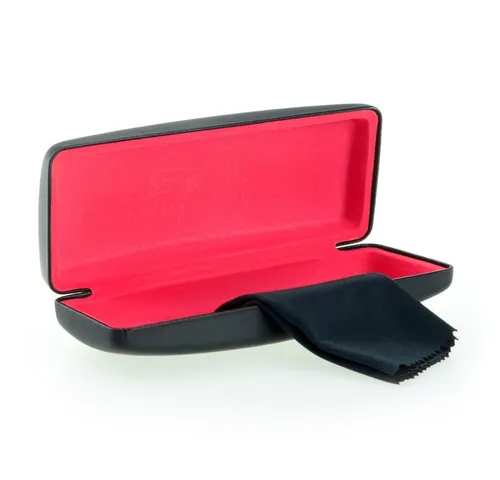 Edison & King Hartschalen Brillenetui mit Putztuch - Stylisches Hartschalenetui für Brillen mit schnellem Schnappverschluss. Das weiche Velour-Innenfutter schützt vor Kratzern, während das Mikrofaser-Putztuch für klare Sicht sorgt. Ideal für unterwegs!