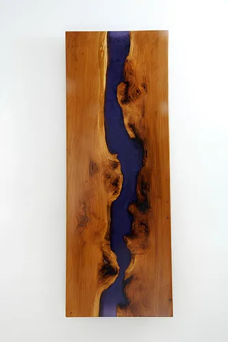 Massiver Esstisch aus Epoxidharz und Holz – 250x90 cm - Moderner Esstisch für bis zu 12 Personen, gefertigt aus hochwertigem Holz mit einzigartigem Design. Ideal für Esszimmer, bietet Stabilität und Eleganz in einem.