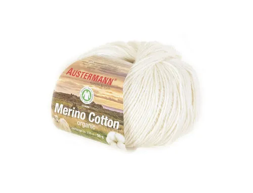 Austermann Garn Merino Cotton Häkelwolle, 230,00 m, besonders gut für Häkelarbeiten geeignet